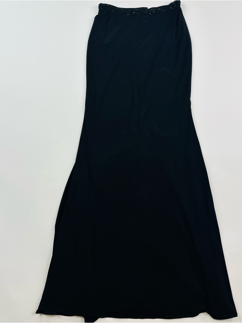 Ellie Wilde Mon Cheri Black Formal Evening Maxi Skirt with Beading at Waist Sz 8